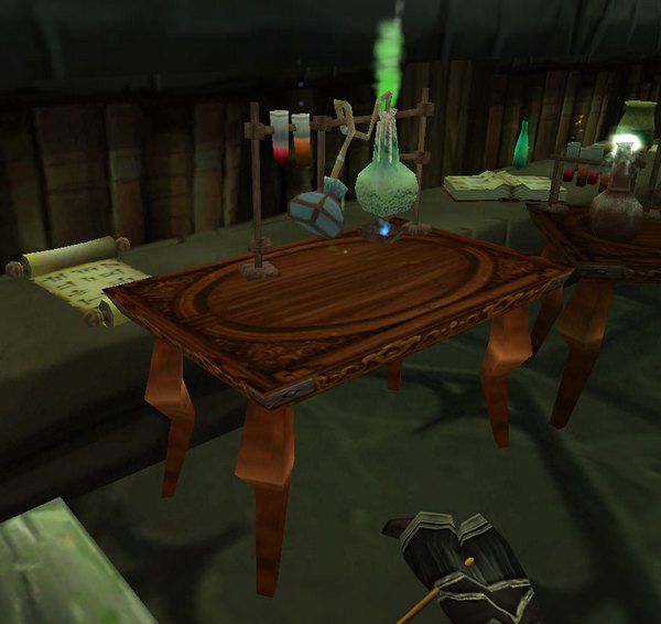 The alchemy lab in Scholomance, one of two places in Classic where flasks could be brewed