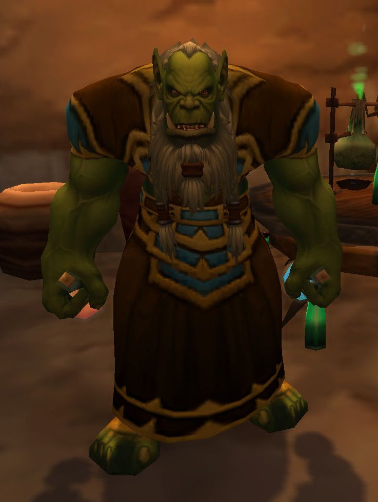 Yelmak, an expert alchemist in the Orgrimmar alchemy shop
