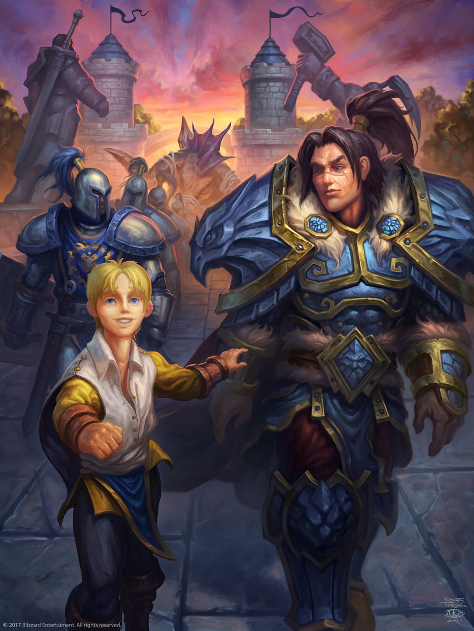 Anduin with his father Varian, from World of Warcraft: Chronicle