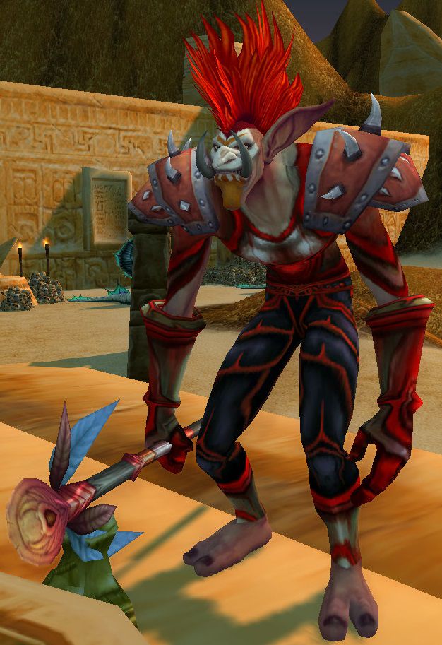 Chief Ukorz Sandscalp, who carries the other half of the sword