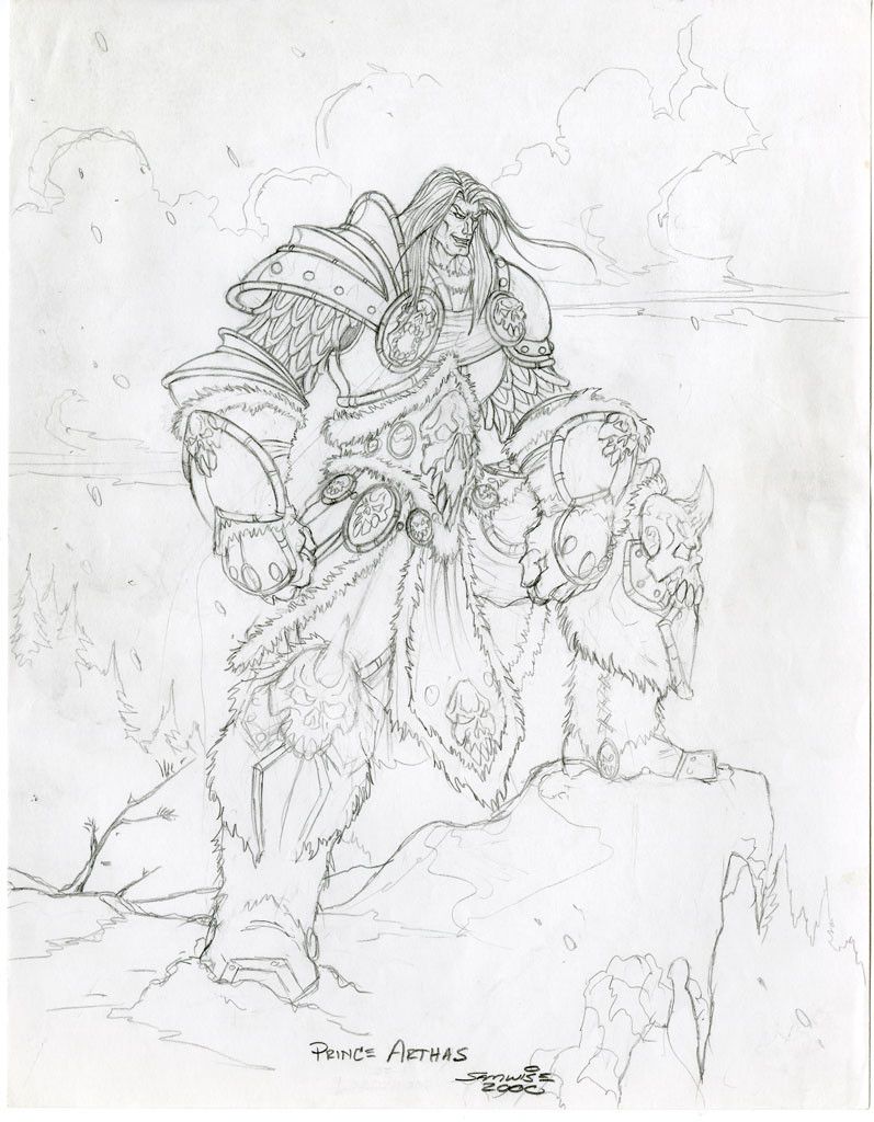 Prince Arthas concept art by Samwise Didier