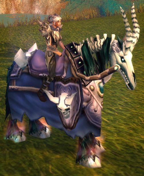 A player riding the Deathcharger
