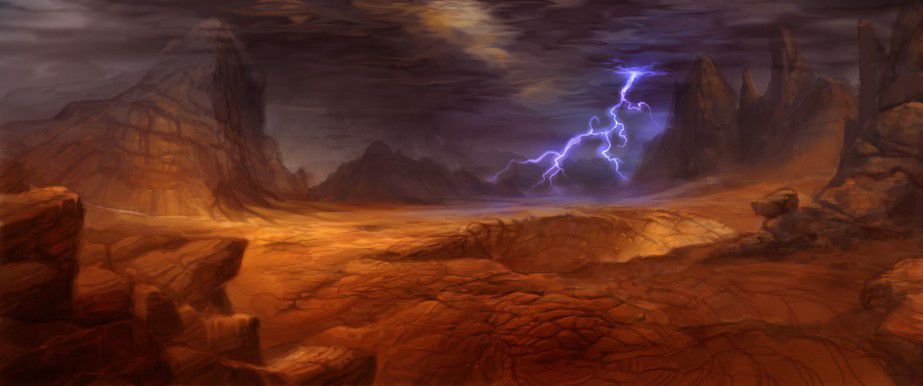 Petras's concept art for the Blasted Lands