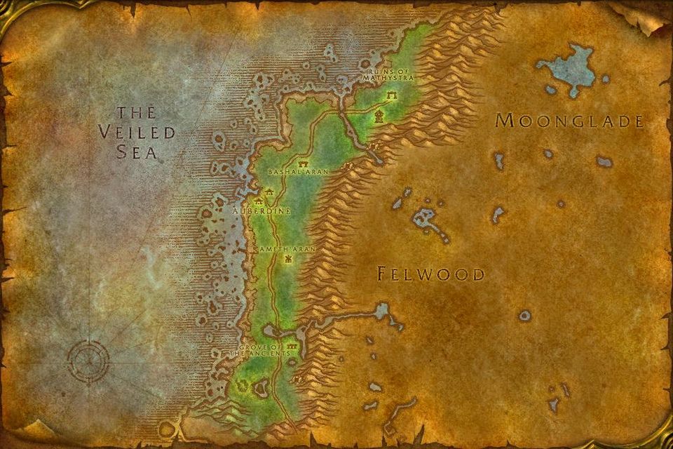 The original map of Darkshore