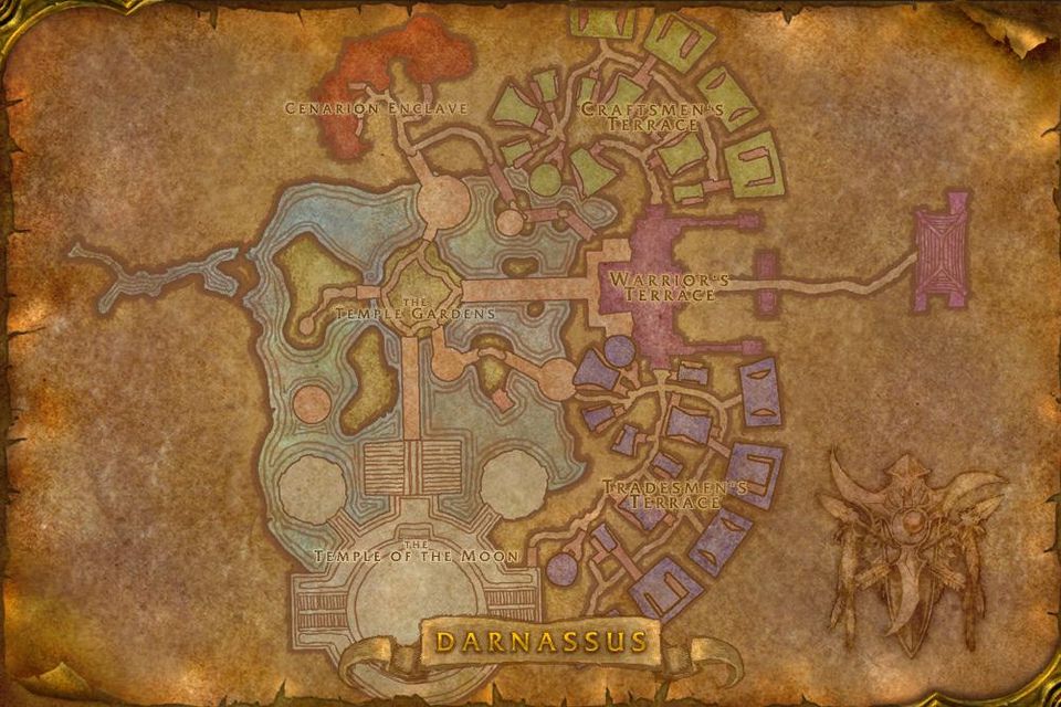The original map of Darnassus