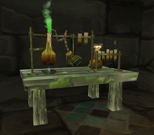A work bench in the Butcher's rooms