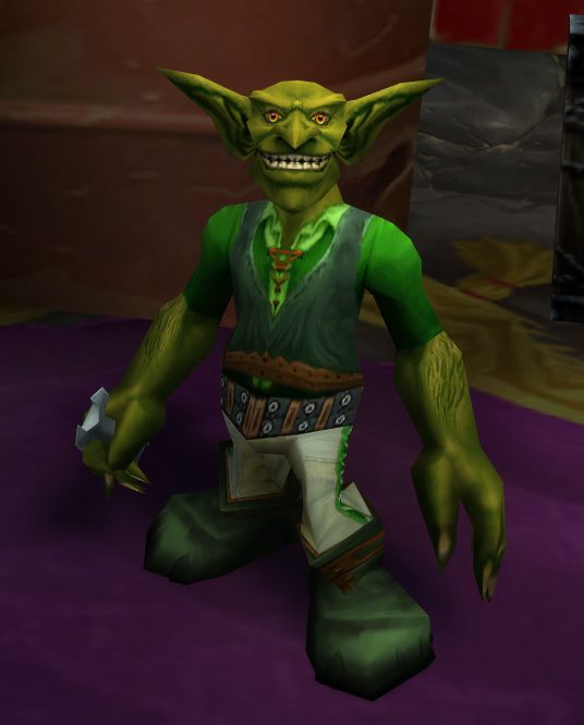 Nixx Sprocketspring, the Goblin engineering trainer in Gadgetzan