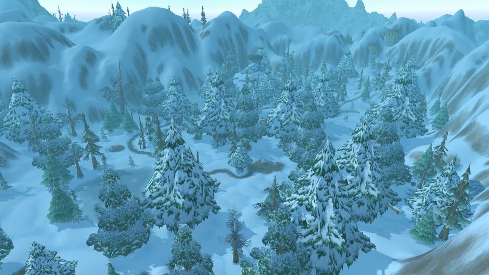 The snowy hills of Coldridge Valley, the gnomes' adopted starting area