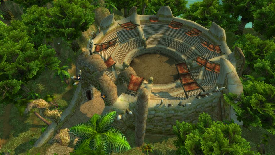 The Gurubashi Arena, seen from above