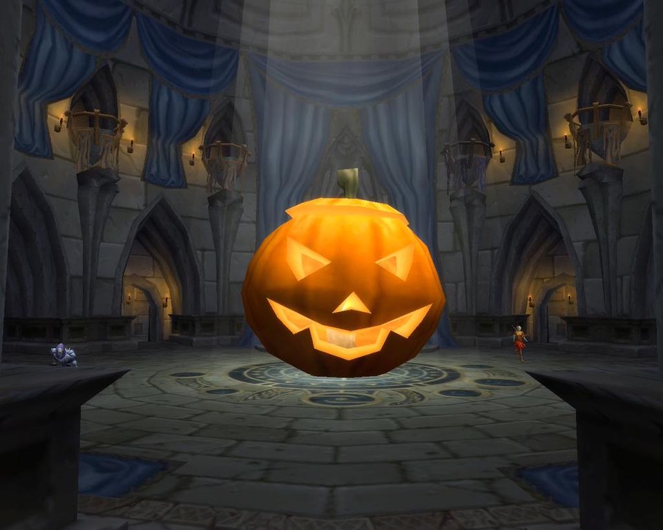 A giant jack-o'-lantern in the Undercity