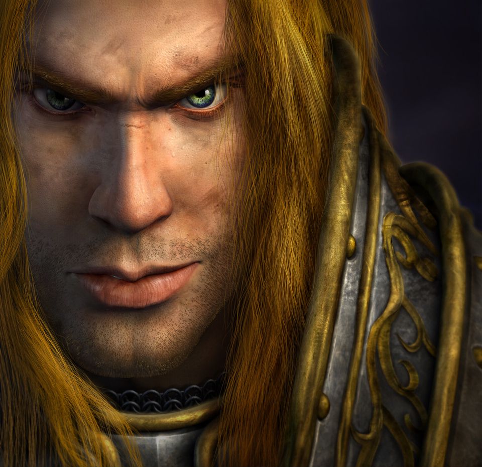 Arthas on the box of Warcraft III, whose cinematics Hayes scored