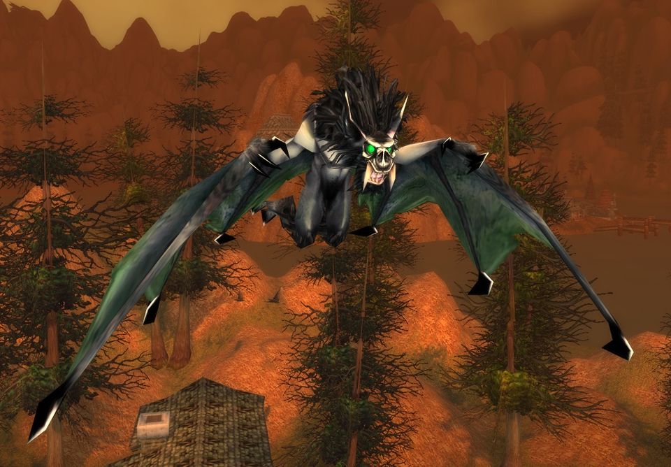 Kirtonos circling over Western Plaguelands after the Cataclysm