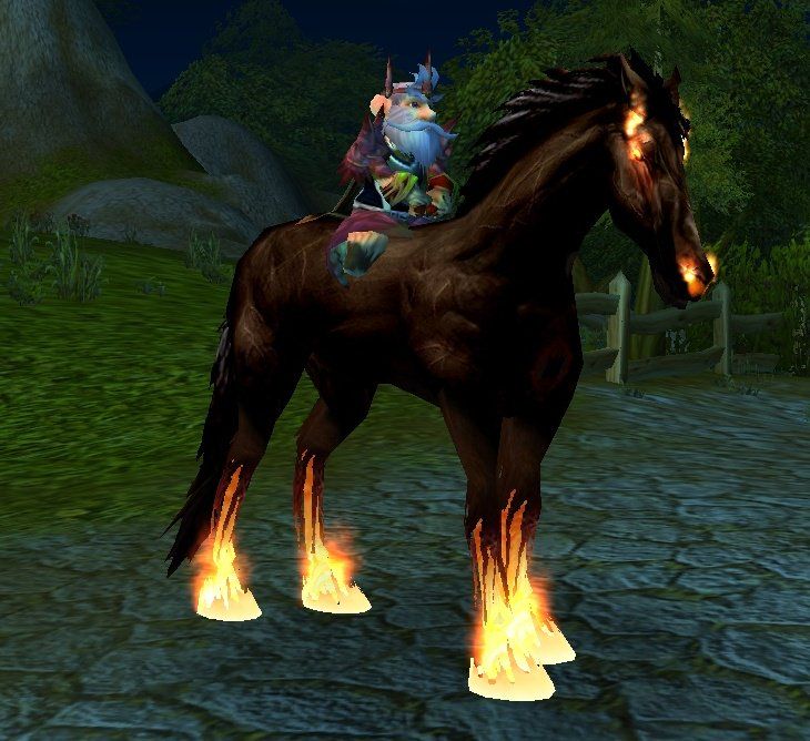 The warlock's felsteed, summoned with a spell
