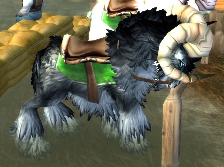 A ram, the mount of the dwarves