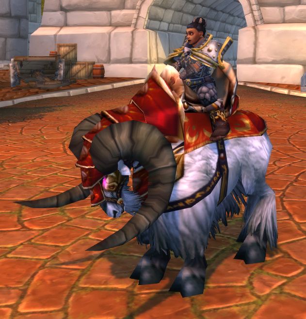 The Stormpike Battle Charger, the Alliance mount from Alterac Valley