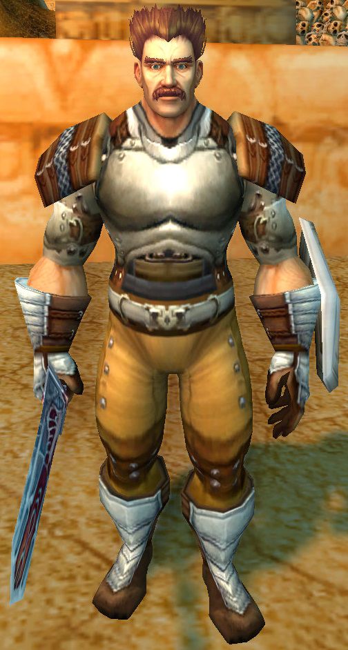 Sergeant Bly, leader of the caged adventurers