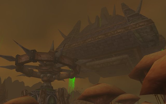 Naxxramas floating over the Plaguewood