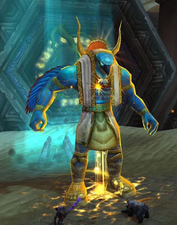 Ossirian, with the hawk-like head that marks him as a horusath
