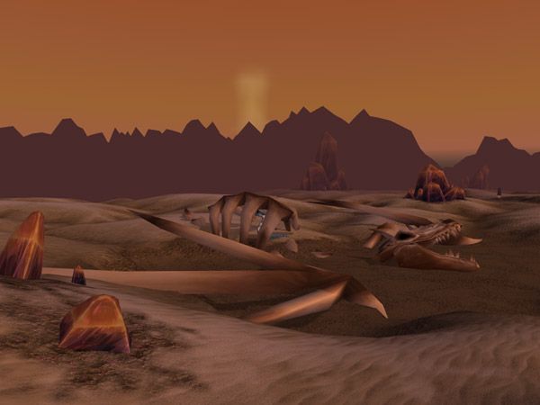 The Bones of Grakkarond in Silithus