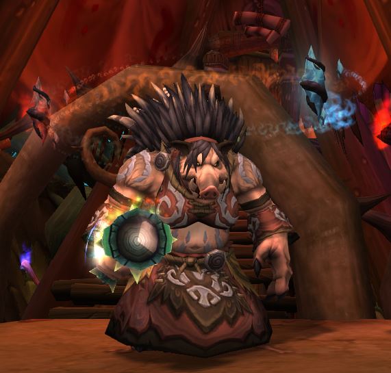Charlga Razorflank, the crone who leads the Kraul