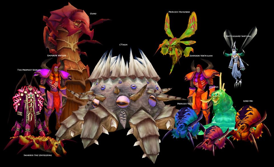 The bosses of the Temple of Ahn'Qiraj, several of whom deal heavy nature damage