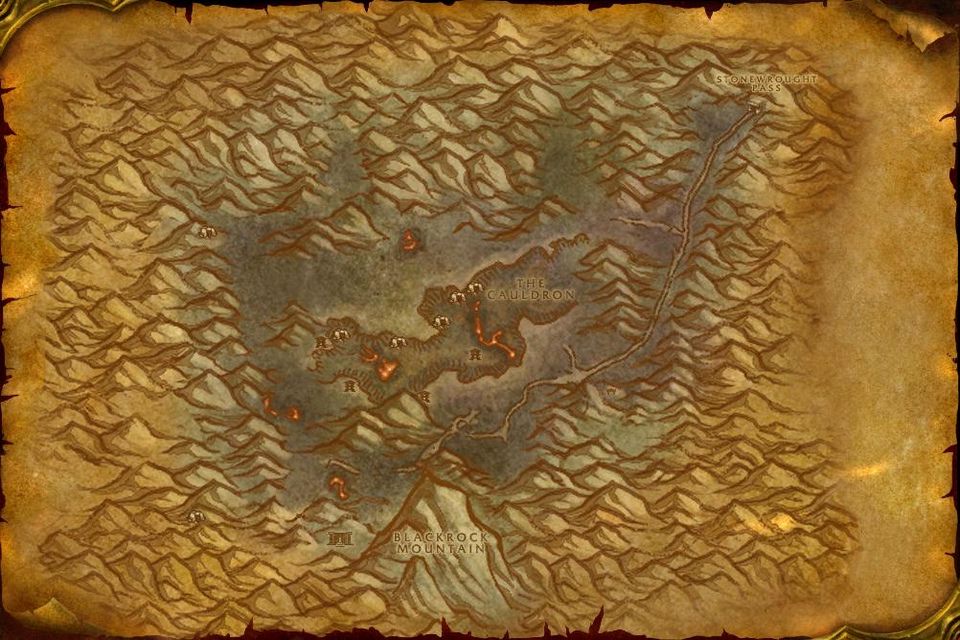 The Classic world map of the Searing Gorge