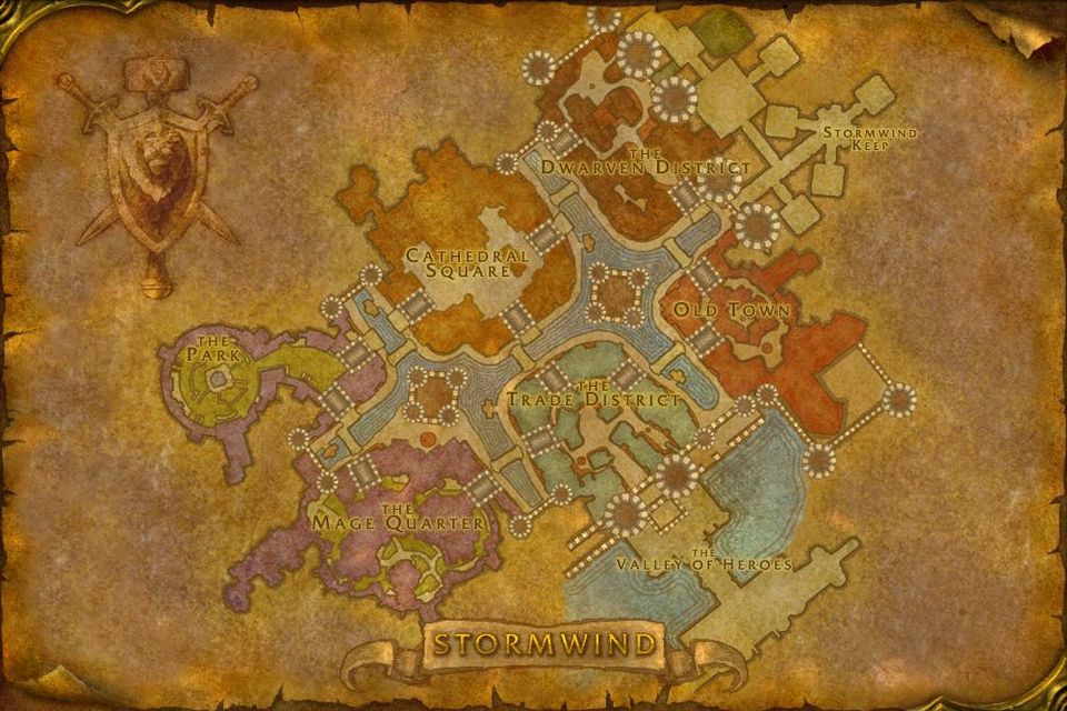 The Classic map of Stormwind City