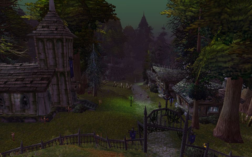 Deathknell in Tirisfal Glades, where undead characters begin