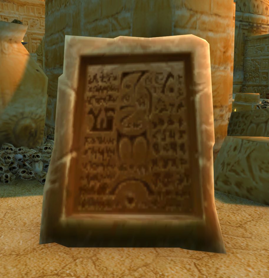 The Tablet of Theka, which stands in his shrine