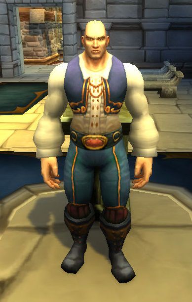 Auctioneer Chilton in the Trade District of Stormwind City