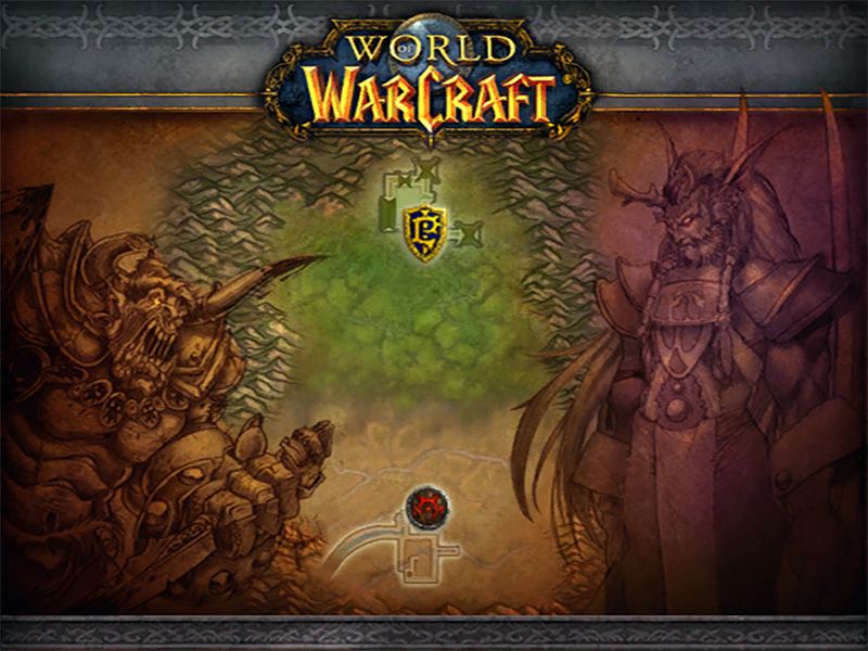 The Warsong Gulch loading screen. Chilton led the design of battlegrounds.