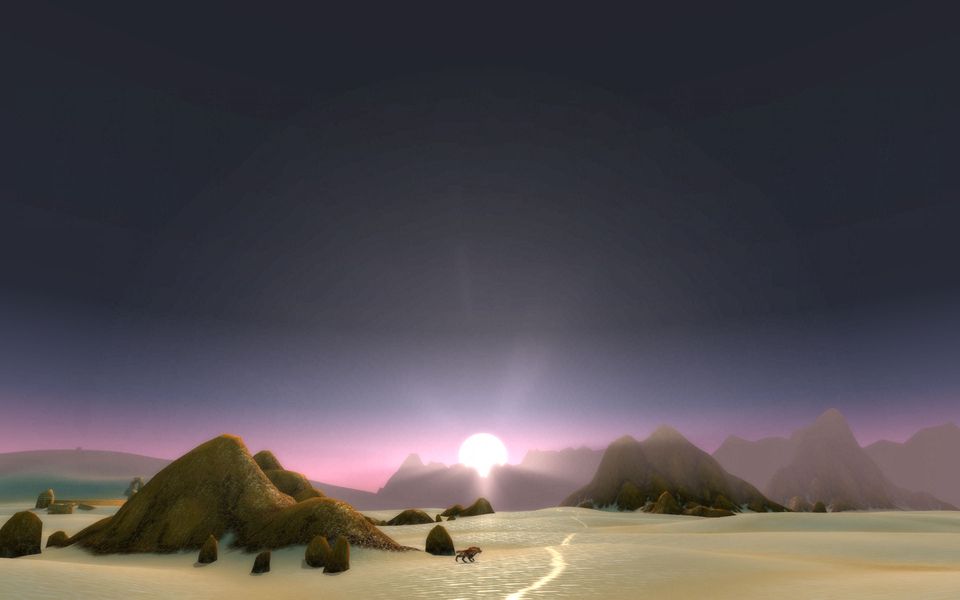 The Tanaris desert, which plays Bush's "Tanaris" theme