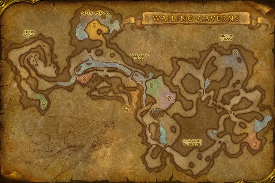 Map of the Wailing Caverns