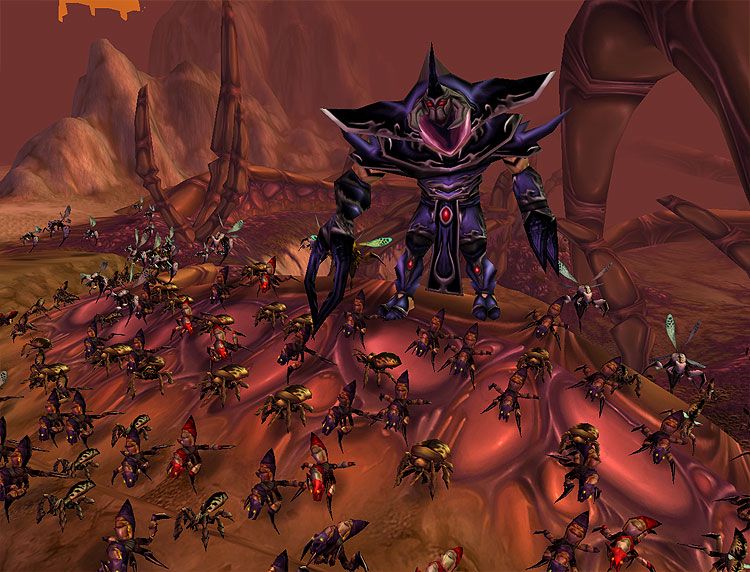 The silithid swarm at the gates of Ahn'Qiraj