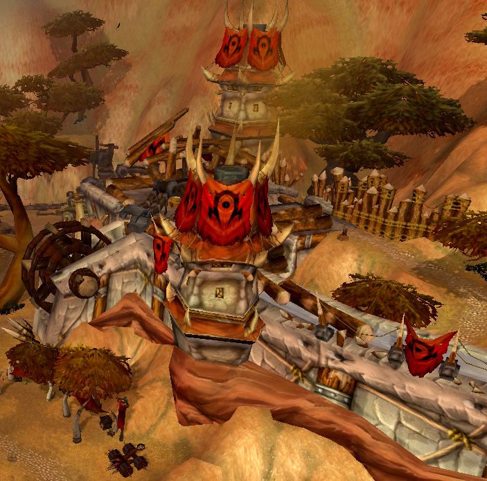 The Warsong Lumber Mill, the Horde base