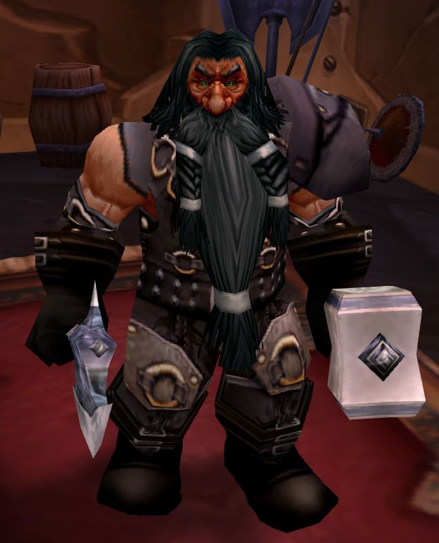 Buliwyf Stonehand, one of the weapon masters in Ironforge