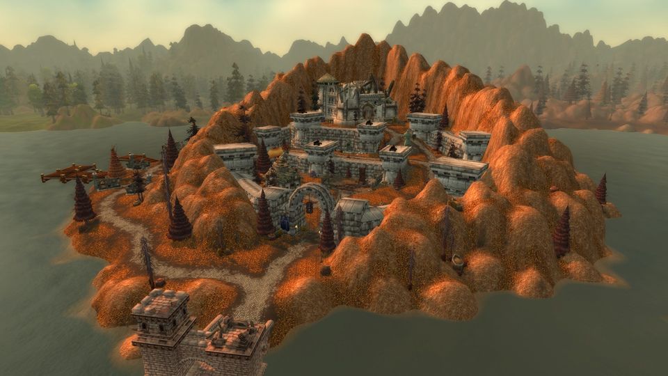 Caer Darrow, the island where Scholomance stands