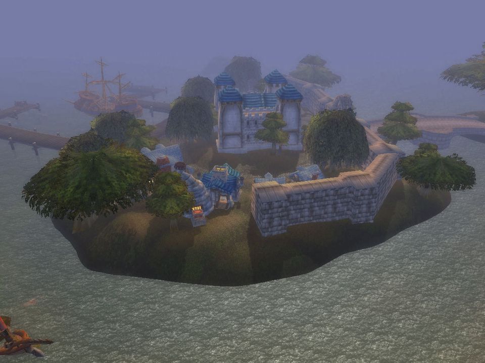 Menethil Harbor and its keep on Baradin Bay